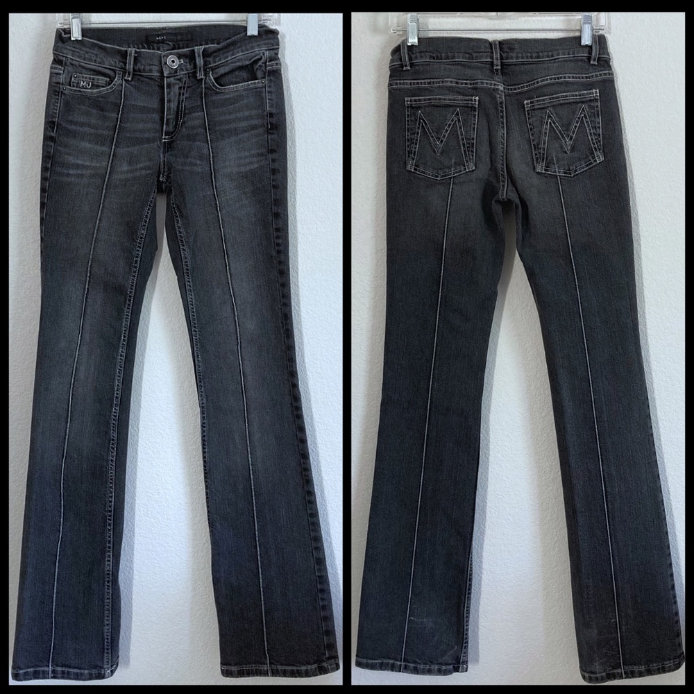Vintage Marc Jacobs 70's Inspired Center Seam Black Denim Jeans Size 2